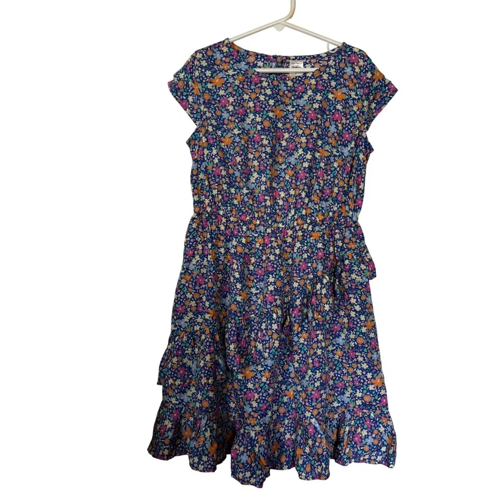 Oshkosh B'Gosh Girls Tiered Dress 7 Ruffled Details Short Sleeves